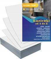 Ulotki A5 1000szt reklamowe firmowe ŁAZIENKI PŁYTKI GŁADZIE dużo wzorów