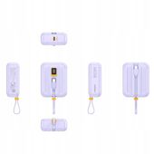 ŁADOWARKA POWER BANK 10000 mAh 30W 3A PRZENOŚNA LIGHTNING / USB-C 2x KABEL