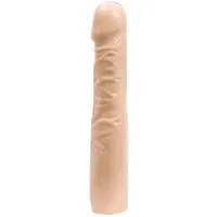 doc johnson cock master 25 cm - nakładka powiększająca, pvc, biała