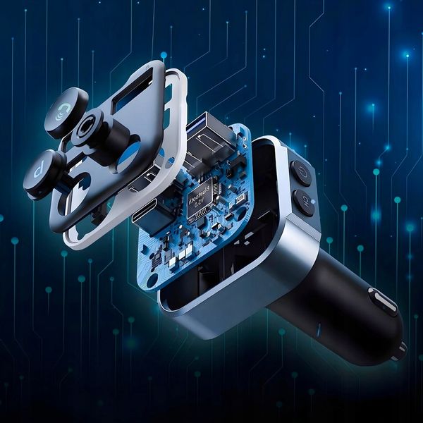 TRANSMITER BLUETOOTH AUDIO FM MP3 BT SZYBKA ŁADOWARKA 3X USB QC 3.0 RGB LED zdjęcie 10