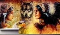 Fototapeta WILK INDIANIN INDYJSKI WILKI 390x280