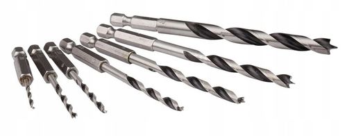 Wiertła do drewna zestaw 1/4" HEX 2 - 8 mm komplet 7 szt. Makita na Arena.pl