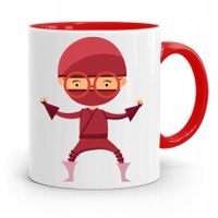 Kubek Czerwony Dzień Dziecka Dla Syna Ninja Z Nadrukiem Ze Zdjęciem