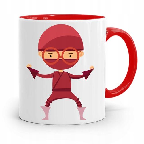 Kubek Czerwony Dzień Dziecka Dla Syna Ninja Z Nadrukiem Ze Zdjęciem na Arena.pl
