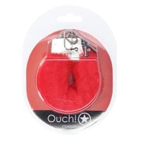 kajdanki puszyste klasyczne ouch! czerwone