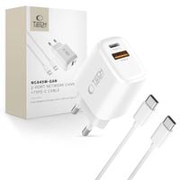 tech-protect nca45w-gan 2-port network charger pd 45w / qc3.0 +