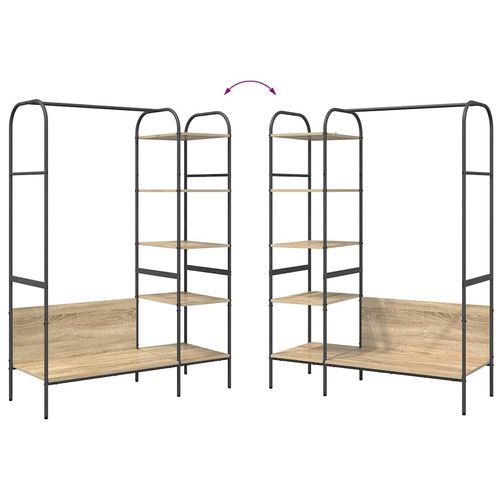 Wieszak na Ubrania z półką Brązowy 120 x 44 x 160 cm na Arena.pl