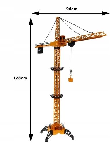 Mega Dźwig Żuraw Budowlany RC Zdalnie Sterowany 128cm na Pilot + Kask LED na Arena.pl