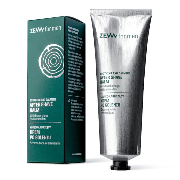 ZEW for men, Kojąco-łagodzący krem po goleniu z czarną hubą i ceramidami, 80ml zdjęcie 1