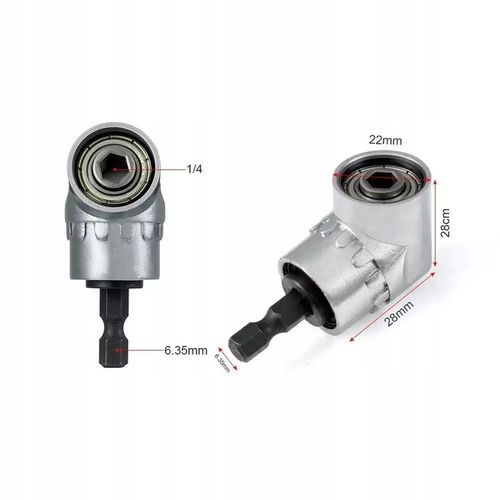 ADAPTER KĄTOWY 105° Duzy + Mały DO WKRĘTARKI 1/4" HEX na Arena.pl