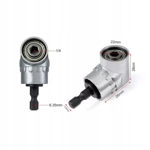 ADAPTER KĄTOWY 105° Duzy + Mały DO WKRĘTARKI 1/4" HEX zdjęcie 7