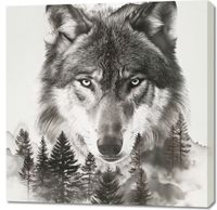 Obraz 90x90cm Wilczy Duch Lasu