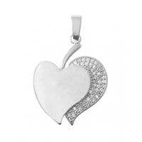 SREBRNY WISIOREK SERDUSZKO Z CYRKONIAMI SREBRO PRÓBY 925