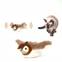 Zabawka dla kota interaktywny pluszowy ptaszek - ruch i ptasie dźwięki