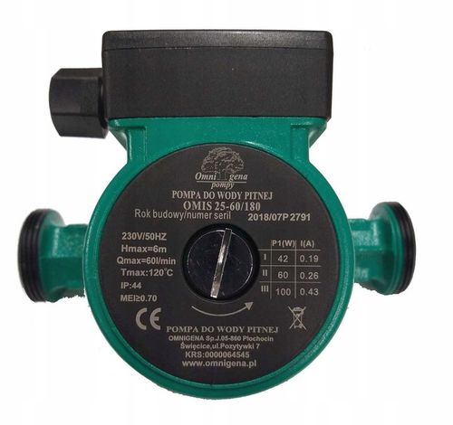 Pompa obiegowa Omnigena OMIS 25-60/180 na Arena.pl