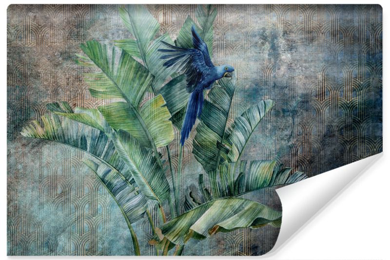 Fototapeta Do Salonu Liście Natura Papuga ABSTRAKCJA 180cm x 120cm zdjęcie 1
