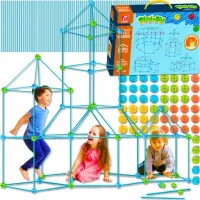 KLOCKI RURKI KONSTRUKCYJNE SŁOMKI NAMIOT ZESTAW DO BUDOWANIA BAZY 138 EL XL