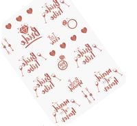 TATUAŻE ZMYWALNE ZESTAW 22 SZT TEAM BRIDE ROSE GOLD ZESTAW PANIEŃSKI