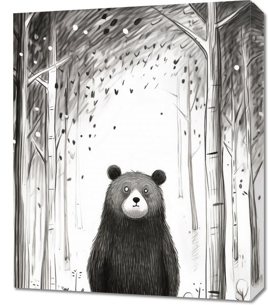 Obraz 50x60cm Ciekawski Miś zdjęcie 1