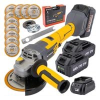 SZLIFIERKA KĄTOWA AKUMULATOROWA bezszczotkowa DIAX KĄTÓWKA 2x AKU 10 TARCZ