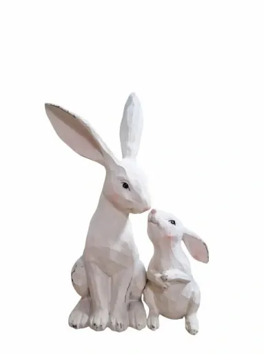 FIGURKA WIELKANOCNY ZAJĄC KRÓLIK Z MŁODYM model VI zdjęcie 1