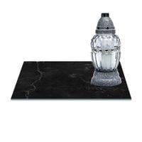 SZKLANA PODSTAWKA POD ZNICZE Z DEDYKACJĄ 30x20cm Marmur 377a