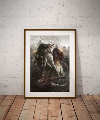 Bitwa o gród - plakat premium 30x40 cm na Arena.pl