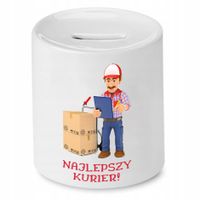 Skarbonka Dla Kuriera Najlepszy Kurier Prezent Z Nadrukiem Ze Zdjęciem