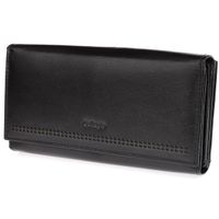 dwustronny portfel damski skórzany - czarny