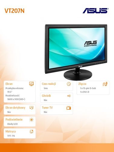 Asus 19.5' VT207N na Arena.pl