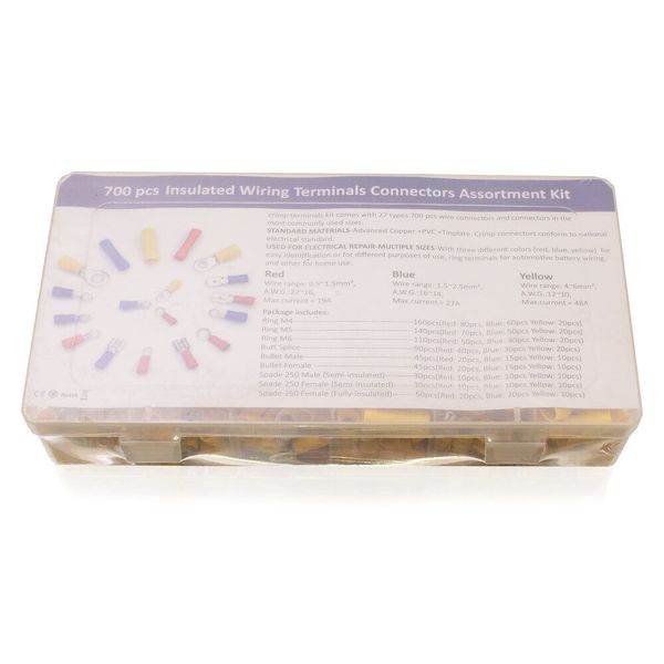 Zaciskarka do konektorów izolowanych + 700 końcówek zdjęcie 4