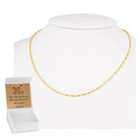 Złoty łańcuszek 925 SINGAPUR 45cm POZŁACANY NA PREZENT GRAWER GRATIS