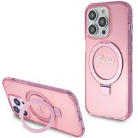 Guess GUHMP15LHRSGSP iPhone 15 Pro 6.1" różowy/pink hardcase Ring Stand S