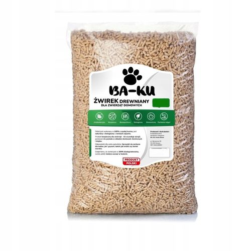 Żwirek dla kota królika chomika świnki Drewniany Jasny naturalny 15 kg na Arena.pl