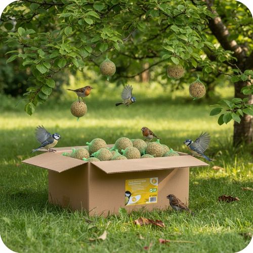 KULE TŁUSZCZOWE DLA PTAKÓW 100 SZTUK KARMA ZE SŁONECZNIK ZIARNO DO KARMNIK na Arena.pl