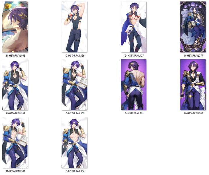 Dakimakura Honkai: Star Rail - Dr. Ratio DO WYBORU 90x45 zdjęcie 2