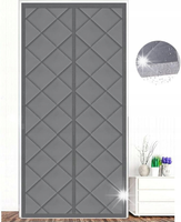 KURTYNA ZASŁONA TERMICZNA IZOLACYJNA NA MAGNES DO DRZWI 90x200cm SZARY