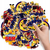 NAKLEJKI ETYKIETY NA ZESZYT NALEPKA Z POSTACIAMI STRAŻAK SAM WZORY 6 SZT