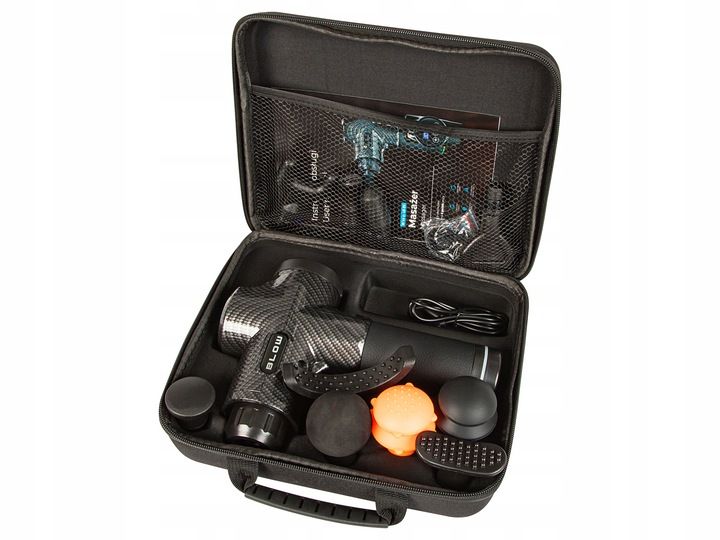 PISTOLET DO MASAŻU PLECÓW CIAŁA STÓP MASAŻER MASSAGE GUN 10 KOŃCÓWEK ZESTAW zdjęcie 14
