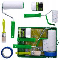 ZESTAW MALARSKI WAŁEK PĘDZEL KUWETA FOLIA 9 CZĘŚCI