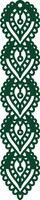 A8 Zawieszka dekor ozdoba ażurowa zielony 18x90 cm