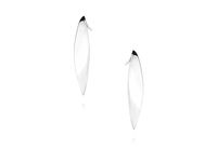 Rodowane srebrne kolczyki celebrytki gładkie łezki krople markizy  srebro 925 Z1499E