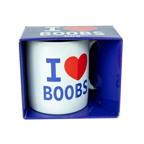 Śmieszny Kubek Dla Miłośników Piersi - I Love Boobs Mug na Arena.pl