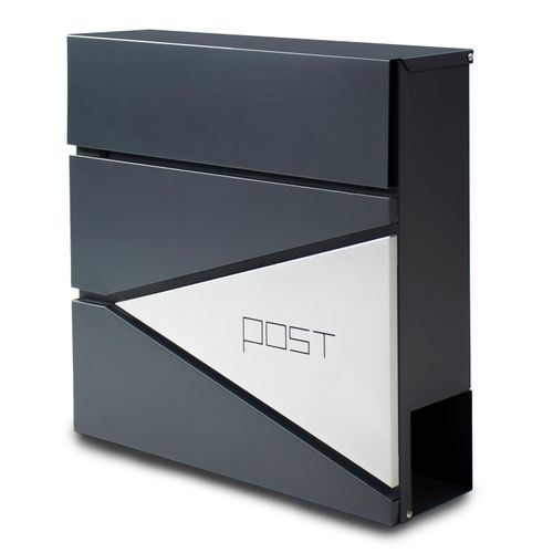Skrzynka pocztowa na listy pocztę gazety geometryczna antracyt POST na Arena.pl
