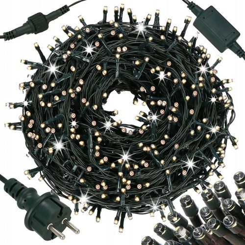 LAMPKI SOPLE CHOINKOWE 300LED KURTYNA ŚWIETLNA FLASH ZEW/WEW CIEPŁY BIAŁY na Arena.pl