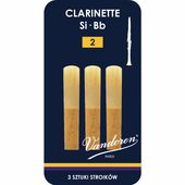 Stroik klarnet Bb 2 Vandoren Classic Blue CR102 3 szt. ZESTAW