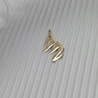 Złota zawieszka literka M - pr.585