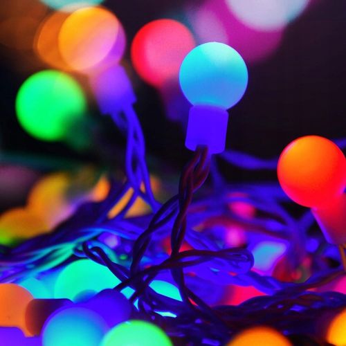 LAMPKI CHOINKOWE KULKI 200LED ZEWNĘTRZNE WEWNĘTRZNE MULTIKOLOR MAT BAJKOWE na Arena.pl