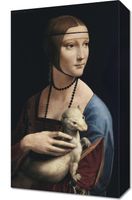 Obraz 30x50cm Dama z Łasiczką, Da Vinci Vintage do Salonu