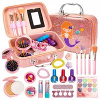 ZESTAW DO MAKIJAŻU DLA DZIEWCZYNKI KUFEREK SYRENKA MAKE UP XXL KOSMETYKI